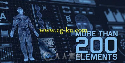 科幻界面动态UI元素包AE模板 Videohive Sci-fi Interface HUD Package的图片1