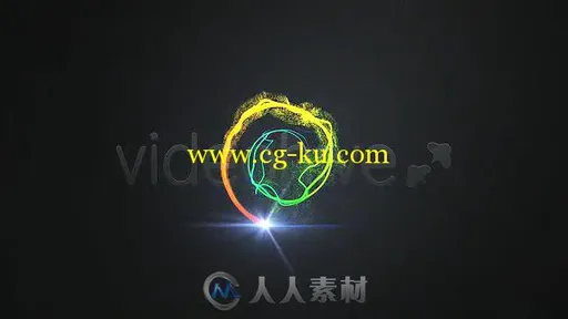 闪亮的圆圈标志显示LOGO演绎AE模板 Videohive Shiny Circle Logo Reveal 294611的图片2