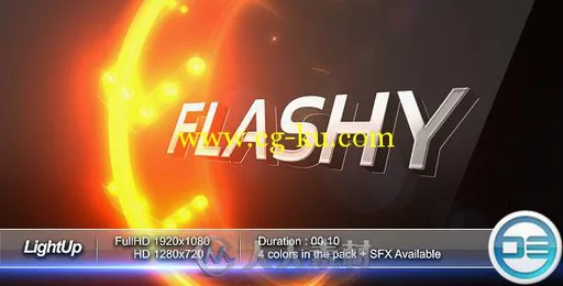 现代优雅的光线3D文字标志显示LOGO演绎AE模板 Videohive LightUp - 3D Logo In...的图片1