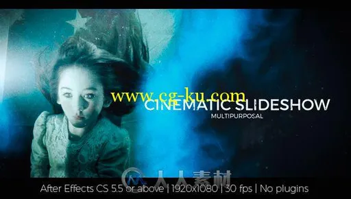 完美的电影幻灯片影视片头AE模板 Videohive Cinematic Slideshow 17727253的图片1