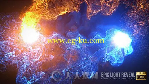 史诗级粒子魔法光碰撞标志显示LOGO演绎AE模板 Videohive Epic Light Reveal 17676...的图片1