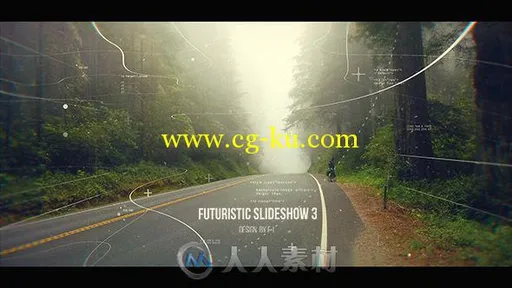 未来线条穿梭幻灯片相册动画AE模板 Videohive Futuristic Slideshow 3 17919547的图片1