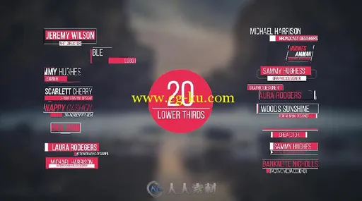 流畅简单的字幕条标题动画AE模板 Videohive Lower Thirds 18128685的图片2