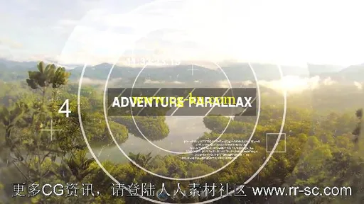 圆圈弧度切换数字冒险视差幻灯片相册动画AE模板 Adventure Parallax的图片2