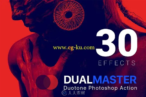 双色创意照片滤镜展示PS动作DualMaster Duotone Photoshop Action的图片1