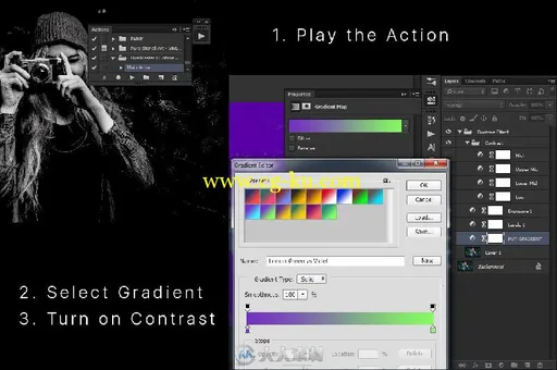 双色创意照片滤镜展示PS动作DualMaster Duotone Photoshop Action的图片2