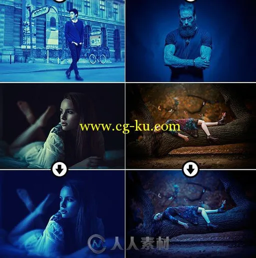 蓝色力量特效PS动作graphicriver-9795778-power-blue-action的图片1