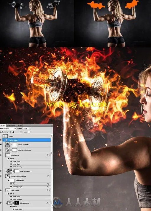 加力燃烧火焰特效PS动作graphicriver-11320025-afterburn-2-photoshop-action的图片2