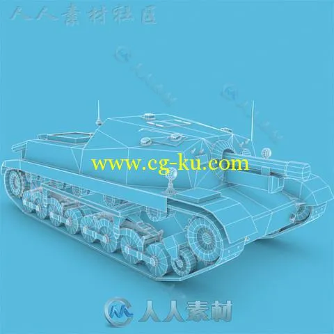 43m兹里尼II号坦克陆地车辆模型Unity3D素材资源的图片21