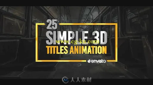 独特简单的3D文字字幕标题动画AE模板 Videohive Simple 3D Titles 17813088的图片6