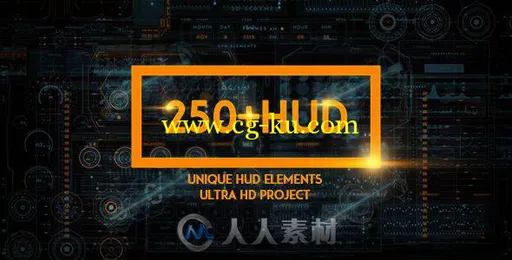 完美的科幻计算机数据全息信息图表UI元素AE模板 Videohive 250 HUD SCI-FI 17654859的图片1