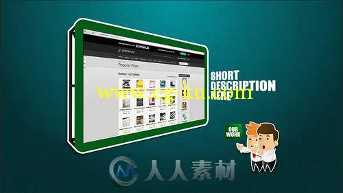 时尚贴纸卡通企业宣传AE模板 Videohive Corporate Sticker Cartoon with Kinetic ...的图片1