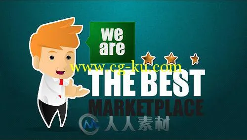 时尚贴纸卡通企业宣传AE模板 Videohive Corporate Sticker Cartoon with Kinetic ...的图片3