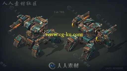 机械构造：蜘蛛和坦克机器人角色模型Unity3D素材资源的图片8