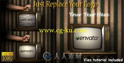 创意旧破电视影视片头AE模板 Videohive Old Broken TV 693961的图片1