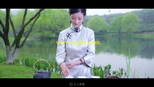 美女茶艺高清视频素材的图片3