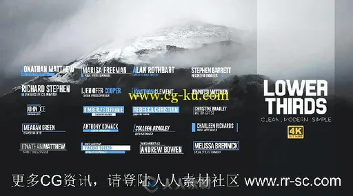 时尚简单的字幕条标题动画AE模板 Videohive Lower Thirds 17812218的图片3