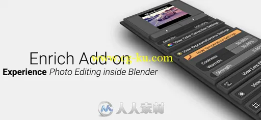 Blender可视化管理插件 ENRICH ADDON FOR VISUAL COMPOSITING IN BLENDER的图片1