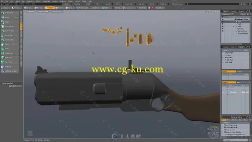 Modo科幻手枪建模实例制作频教程 THE GNOMON WORKSHOP CREATING A GUN IN MODO WIT...的图片4