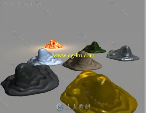 瘫软淤泥形状物体Unity3D素材资源的图片2