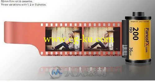 照片胶卷旅游照片纪念PS动作Filmstrip_Action的图片1