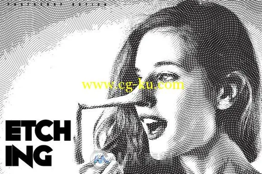 蚀刻特效PS动作Etching Photoshop Action的图片1