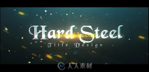 美丽的粒子纷飞标题动画AE模板 Hard Steel的图片1