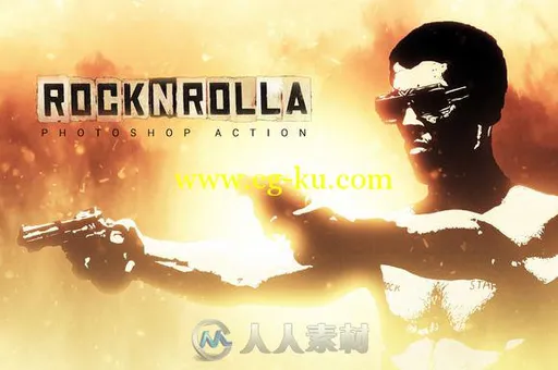 热血摇滚特效PS动作Rock N Rolla Photoshop Action的图片1