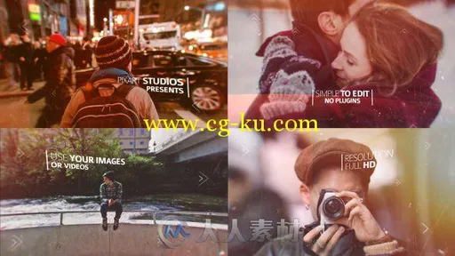 可爱美丽简单的幻灯片相册动画AE模板 Videohive Lovely Slideshow 17947264的图片1