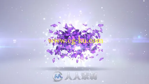 漂亮优雅的蝴蝶飞舞标志显示LOGO演绎AE模板 Videohive Butterfly Logo Reveale...的图片3