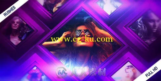 时尚T台走秀钻石流电视包装AE模板 Videohive Diamond Flow 5577271的图片1