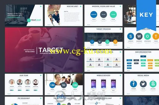 目标主题KEYNOTE模板Target Keynote Template的图片1