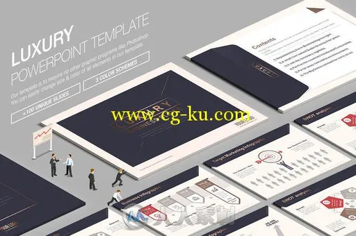 奢侈风格PPT模板Luxury Powerpoint Template 830521的图片2