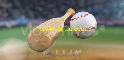 创意击中棒球标志显示LOGO演绎AE模板 Videohive Baseball Hit Logo 7320943的图片3