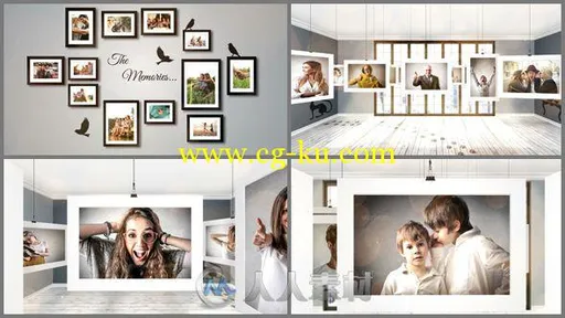 时尚房间照片墙设计相册动画AE模板 Videohive Room Photo Gallery 17726694的图片1