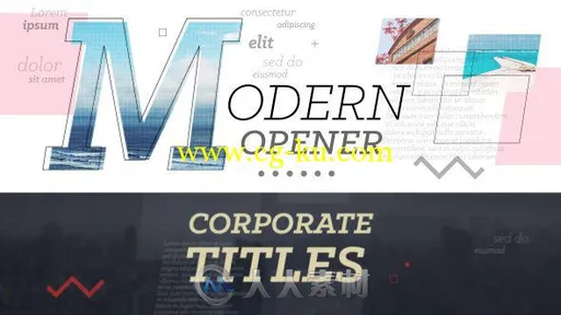 现代时尚公司标题动画AE模板 Videohive Modern Opener Corporate Titles 17381...的图片3