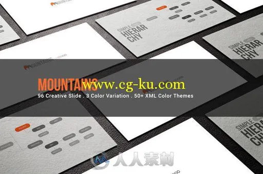 山体主题PPT模板Mountains Powerpoint Template的图片1