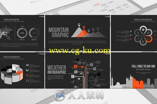 山体主题PPT模板Mountains Powerpoint Template的图片3