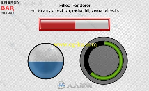 强大而简单的能量条工具包GUI脚本Unity素材资源的图片1