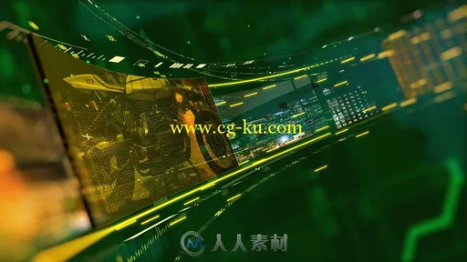 大型3D屏幕环形背景AE模板 Videohive Looped Background With 3D Screens 17088814的图片3