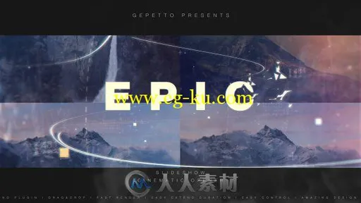 史诗酷炫电影开场幻灯片AE模板Videohive Epic Slideshow Cinematic Opener18443...的图片2