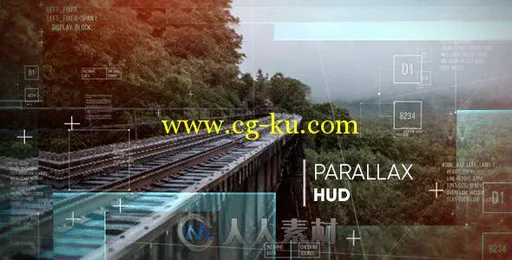 时尚点线视差幻灯片相册动画AE模板 Videohive Parallax HUD Slideshow 18083110的图片2