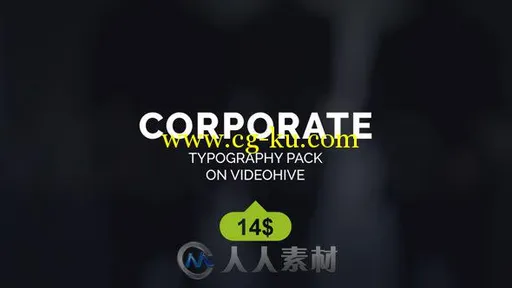 简单个性的企业名称动画AE模板 Videohive Corporate Titles 18437488的图片1