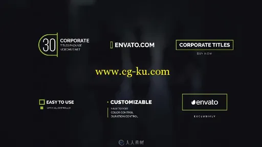 简单个性的企业名称动画AE模板 Videohive Corporate Titles 18437488的图片5