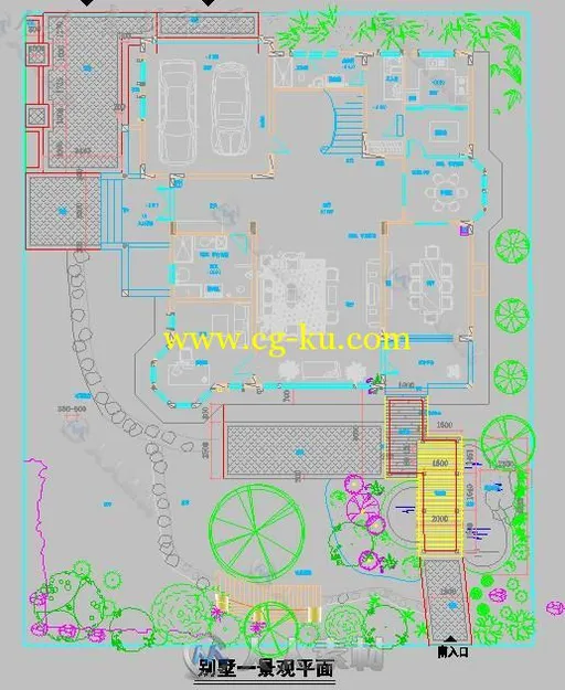 40套别墅庭院私家花园景观设计园林CAD平面图的图片1