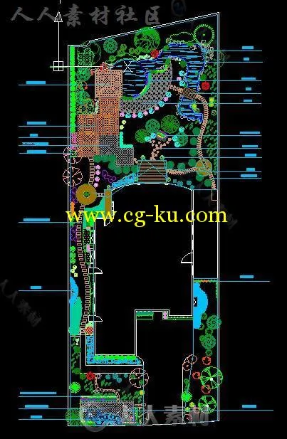 40套别墅庭院私家花园景观设计园林CAD平面图的图片22