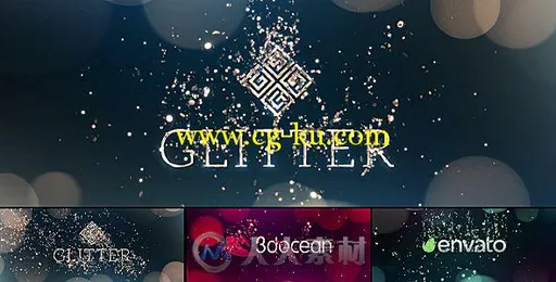 粒子闪烁标志显示LOGO演绎AE模板Videohive Glitter Particles Logo Reveal Pack ...的图片1