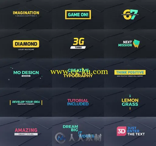 企业卡通3D文字标题AE模板Videohive Text Animator 03: 3D Corporate Titles 1754...的图片1