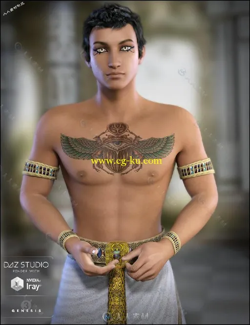 DAZ3D神色皮肤英俊男性3D模型合辑的图片1