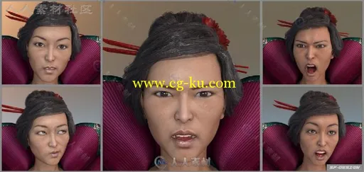 DAZ3D面部细节丰富表现3D模型合辑的图片1